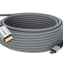 USB C to HDMI Cable 15 Ft, 4K@60Hz HDR, Braided High-Speed USB 3.1 Type-C to HDMI 2.0 Cord