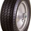 Marathon 4.10/3.50-4" Flat Free, All Purpose Utility Tire on Wheel, 4" Centered Hub, 3/4" Bearings