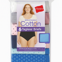 Hanes Women's High-Waisted Brief Panties, 6-Pack, Moisture-Wicking Cotton Brief Underwear (Colors May Vary) (8, Solid/Print Mix)