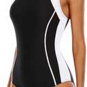 beautyin Women's One Piece Athletic Racerback Swimsuit Slimming Bathing Suit, XL