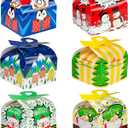 easykart labels 24 Pcs Christmas Gift Boxes with Bow 3D Xmas Holiday Boxes Santa Cardboard Treat Gift Boxes,Christmas Party Favors Supplies, 6 x 6 x 3.5 Inches, 6 Styles