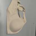 Vertvie Jelly Wireless Bras for Women Push Up Plunge Seamless T-Shirt Bras No Underwire Supportive Full Coverage Bralettes (Beige, L)