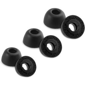 Replacement Foam Ear Tips for bmani T16 / occiam T17 / TAGRY X08 Wireless Earbuds, Ultimate Comfort, 3 Pairs (S/M/L, Black)