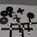 Magnetic Tic Tac Toe Wall-Mount Game,Game Room Decor,Modern Wall Decals for Kids Room,Classroom&Offices,Best Gift for Family, Friends (Black) (16.516.5 inch)