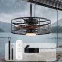 TCL 20" Waterproof Downrod Ceiling Fan with Light & Remote