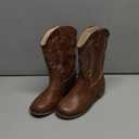 Motasha Girls Cowgirl Boots Unisex-Child Mid Calf Glitter Toddler Girls Boots Cowboy Boots for Girls Little Big Kids Boots Western Riding Boots (M7101 Brown 11)