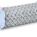 Ruffle Bolster Pillow Cover 8" x 20" Blue Block Print