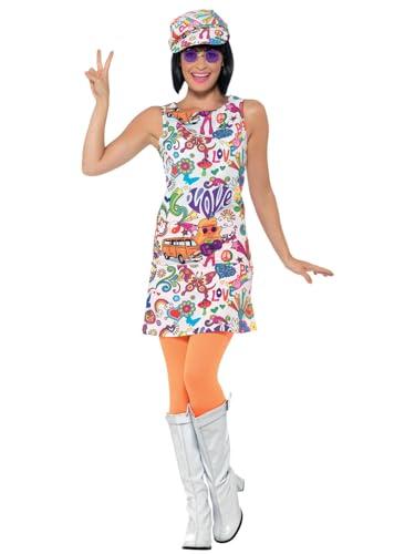 Smiffys Women's 60s Groovy Chick Costume, Multi, Small