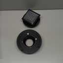 4 Inch Square Shower Floor Drain with Flange,Quadrato Pattern Grate Removable,Food-Grade SUS 304 Stainless Steel,Watermark&CUPC Certified,Matte Black