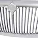 ALMULOO Front Grill Compatible with 2002-2019 International Durastar 4100 4200 4300 4400 Base w/o Mesh Grille Chrome