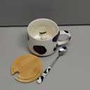 BigNoseDeer Cute Ceramic Cow Mug with 3D Cow Inside, Cow Print Coffee Mug, Cute Mugs with Lid Spoon, Cute Stuff Cool stuff Birthday Gifts Anime Gifts for Women Girlfrend Kids 13oz