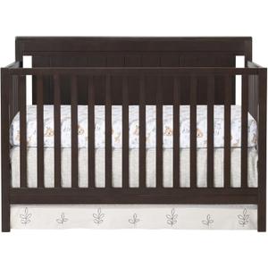 Oxford Baby Lazio 4-in-1 Convertible Baby Crib, Espresso Brown, GreenGuard Gold Certified