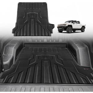 TripleAliners Truck Mat Compatible with 2022-2025 GMC Hummer EV Accessories, Truck Bed Mat Heavy Duty Custom Fit All Weather Protection TPE Pickup Liner