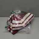 KOZYFLY Striped Outdoor Rug 4x6 Ft Red and White Christmas Front Door Rug Woven Area Rug Washable Indoor Cotton Rugs for Living Room Kitchen Entryway Patio Front Porch Holiday Decor