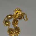 Western Concho Chain Belt for Women Boho Metal Belts For Country Concert Dresses Jeans Cowgirl Vintage Waist Belt (Black Golden, Length 45" (25"+extended chain 20"))