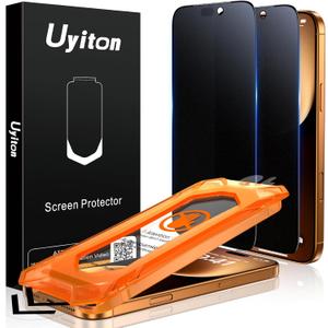 Uyiton for iPhone 17 Pro Max Matte Privacy Screen Protector - Anti-Fingerprint [Easy to Install] Anti-Spy Shatterproof Full Coverage 9H Tempered Glass Screen Cover, 2 Pack