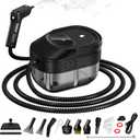 Pressurized Handheld Steam Cleaner 2500W, 54oz Large-Capacity Steamer with 3-Level Adjustable Steam, 15s Heat-Up & 15Pcs Accessories for Car, Tile, Grout, Couch, Floor, Bed, Dirt, Furniture
