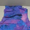 SOLY HUX Women's Tie Dye Cowl Neck Split Hem Bodycon Cami Dress Backless Long Dresses Blue Purple Multi X-Large
