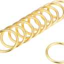 uxcell O Ring Buckle 25mm(1") ID 3mm Thickness Zinc Alloy O-Rings for Hardware Bags Belts Craft DIY Accessories, Gold Tone 25pcs