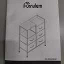 Somdot White Nightstand with Charging Station and LED Light, Wide 5 Drawers Dresser for Bedroom with Fabric Bins and Open Shelf for Bedroom Kids Closet Dorm Guest Room, Wood Grain Print