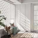 LazBlinds No Drill Cordless Zebra Blinds, 37" W x 72" H, White