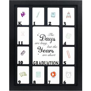 GMFrames School Years Picture Frames K-12 Graduation School Photo Frame for Kindergarten to 12th Grade Keepsake for Graduation Gifts Student Black