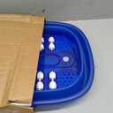 Collapsible Foot Spa Bath with Heat, Remote Control & 16 Massage Rollers, Fast Heating Pedicure Tub for Relaxing Tired Feet, Foot Soaker with Surf & Red Light, Fits Men Size 12 (Royal Blue)