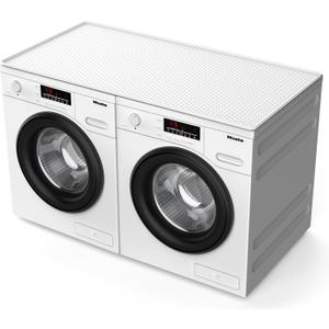 54" x 27.5" Washer and Dryer Covers for the TopWaterproof and non-slip Washing Machine CoverApplies to Kitchenlaundry room organizationWasher Dryer Countertop. (White)