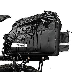 Rhinowalk Bike Bag Bike Trunk Bag Bike Pannier Bag 17L,(for Bicycle Cargo Rack Saddle Bag Shoulder Bag Laptop Pannier Rack Bicycle Bag Professional Cycling Accessories)-Black
