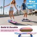 Complete Skateboard for Kids, Girls, Boys, Beginners, Teens, 7 Layer Maple Deck Standard Skateboard with 90A PU Wheels, 31" x 7.8" Double Kick Concave Skate Board with T-Tool