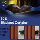 OWENIE Sally Terracotta Blackout Curtains 84 Inches Long 2 Panels Set for Bedroom Living Room, Solid Thermal Insulated Privacy Room Darkening Window Treatment Drapes, 2 Pcs Each W40 x L84, Terracotta