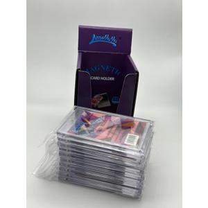Pack of 10 One Touch Magnetic Card-Holders,35pt Magnetic Card Holder Cases 10ct,Sized to fit Standard Size Cards Storage and Display, Protect Sports Cards, Baseball Cards, Sports Memorabilia