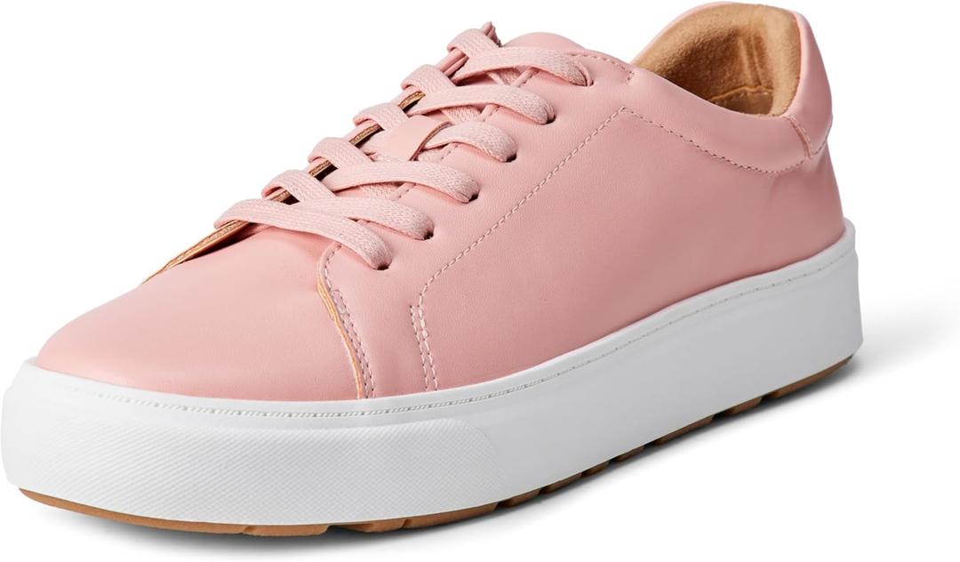 Amazon Essentials Women's Low Top Classic Sneakers (9, Pink)