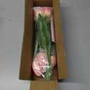 Yastouay 12-Pack Pink Tulips Artificial Flowers, Real Touch Latex Faux Tulips with Large Full Buds, Lifelike Vibrant Fake Tulips Bouquet for Spring Wedding Home Dcor, Table & Party Centerpiece