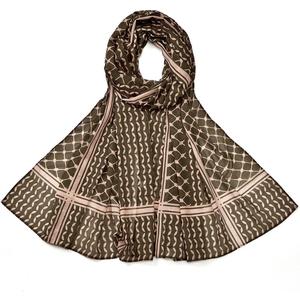 Palestinian Keffiyeh Shemagh Hijab Scarf, Muslim Women Kuffiyeh Arab Headwear (04-dark Coffee)