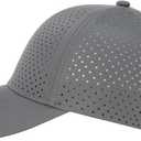 Men Summer Adjustable Performance Hat Breathable Snapback Laser Perforated Mesh Baseball Cap (Gray)