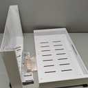 EVGATSAUTO Adjustable Cabinet Pull Out Shelf Carbon Steel Slide Drawer Organizer 3 Sideline Rails Kitchen Storage Large Capacity Easy Install Strong Quiet