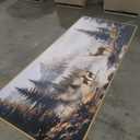 KELIYUAN Large Canva Landscape Painting Of Elk Mountain Pictures Wall Decor For Living Room Wall Art For Bedroom Office Mural Modern Restaurant Room Home Decorations Aesthetics Wood Framed 32x72 In