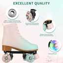 jessie Roller Skates for Girl and Women, PU Leather Fantastic Flash Wheel Kid Roller Skates Girls Ages 6-12 Beginner for Indoor Outdoor, size 36