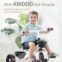 KRIDDO Kids Tricycles for 2-4 Year Olds, Toddler Trike Gift for 24 Months to 4 Years, White