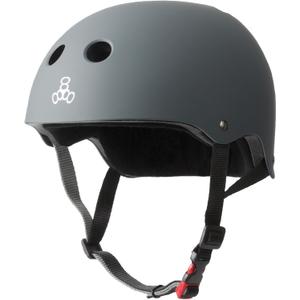 Triple Eight Certified Sweatsaver Helmet for Skateboarding, BMX, Roller Derby, Roller Skating, Inline Skating, Scooter and Bike (Carbon Matte) X-Small-Small 