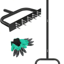 Manual lawn aerator tool, 35 inches, 15 spikes 2.8 inches long Mla231 Black