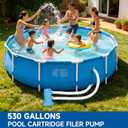 2026 Improved 530 GPH Above Ground Pool Filter Pump