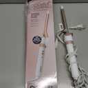 Conair Double Ceramic -Inch Curling Iron, -Inch Barrel Creates Spiral Curls, Hair Curler for Use on Short to Medium Hair, White/Rose Gold