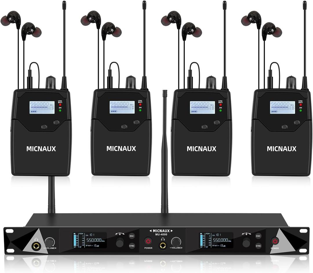 Wireless in Ear Monitor System, Pro Mono IEM System for Musicians