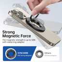 SYNCWIRE Magnetic Phone Ring Holder for MagSafe, 360 Rotation Cell Phone Grip Stand Finger Ring Kickstand Two-Sided Magnet Compatible with iPhone 17 Pro Max 16 15 14 13 12 MagSafe Accessories