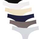 Wealurre Women's Microfiber Low Rise No Show Thong Pantie (Medium)