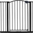 Regalo Safety 30-35 Extra Wide Baby Gate for Doorways & Bottom of Stairs, Pressure Mounted Walk-Through Gate for Babies, Toddlers & Pets, Bronze