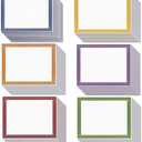 Best Paper Greetings 96 Sheets Certificate Paper for Printing - Customizable Blank Cardstock with Colored Borders for Graduation Diploma, Achievement Awards, Documents (8.5 x 11 in, 6 Assorted Colors)