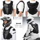 Light Upgrade Chest Armor Motorcycle Armor Body Guard Vest, Dirtbike Riding Off-Road Racing Cycling Skiing Motocross Adult Kids Protector Shirt Jackets for Street Bike, Mens Back Protection